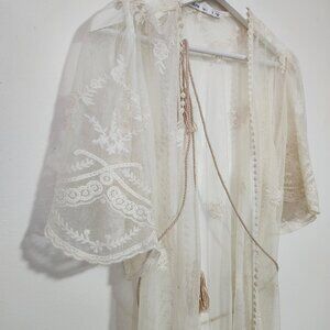 Mesh ivory robe, Fraîche by J, S